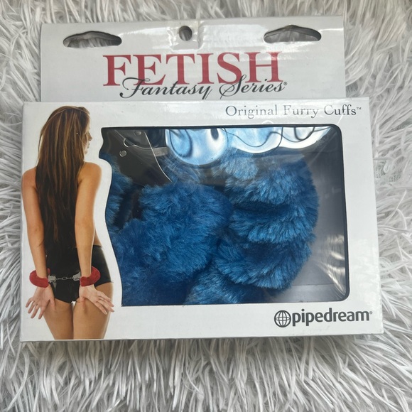 Fetish Fantasy Series Original Furry Cuffs Blue New! - Picture 1 of 6